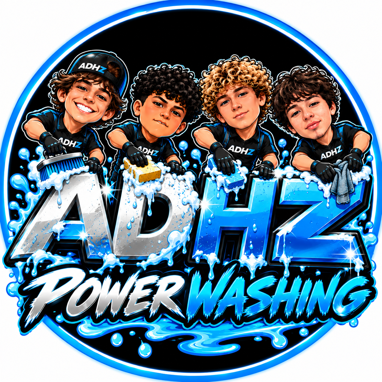 ADHZ Power Washing logo