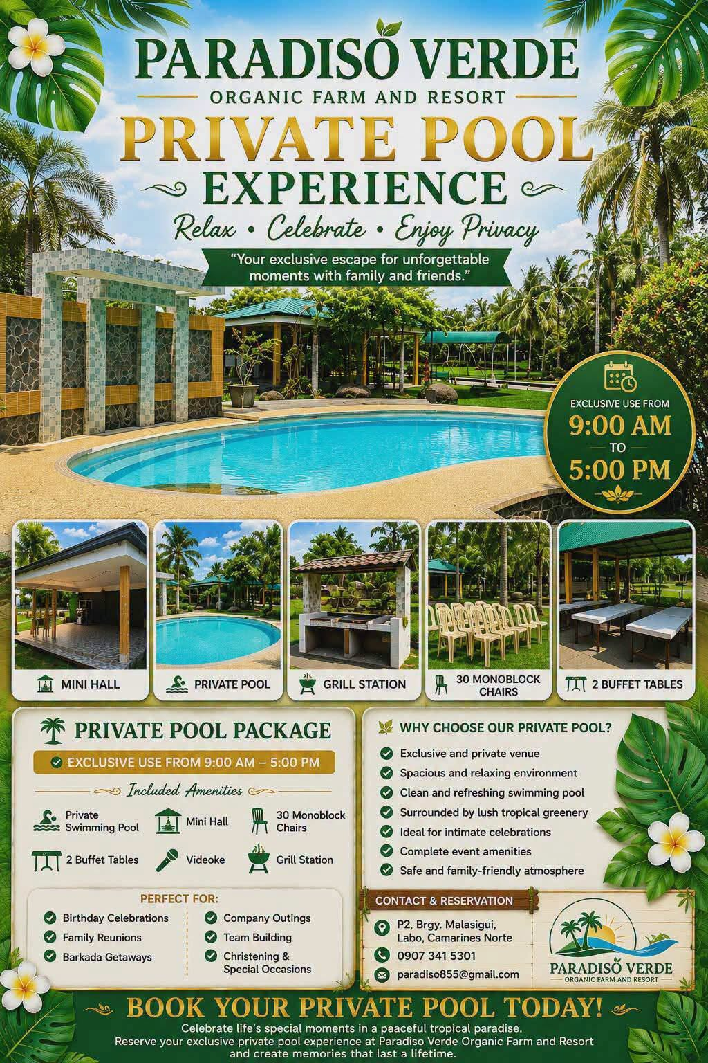 Pool area at Paradiso Verde